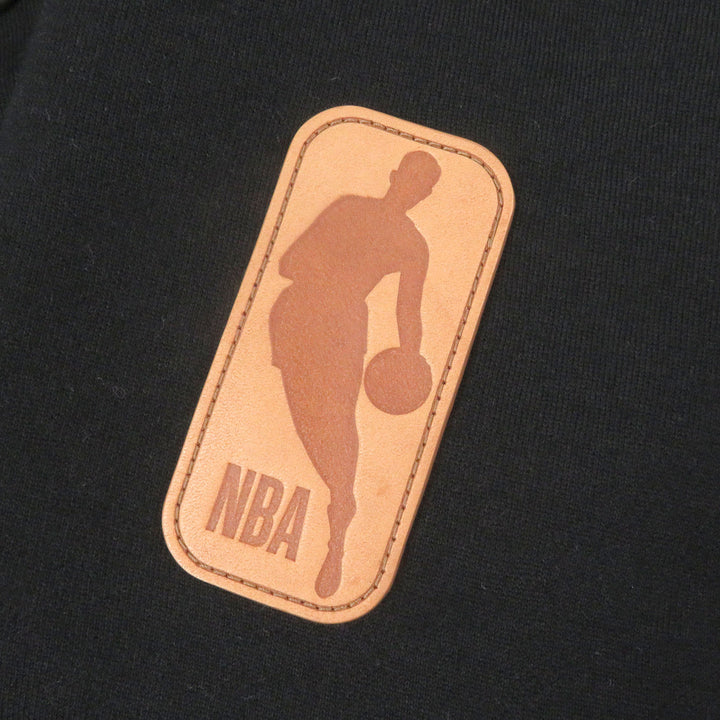極美品□LOUIS VUITTON×NBA ルイヴィトン×NBA 21AW レザーパッチ シングル ジャージージャケット 黒 44 イタリア製 正規品 定価410300円