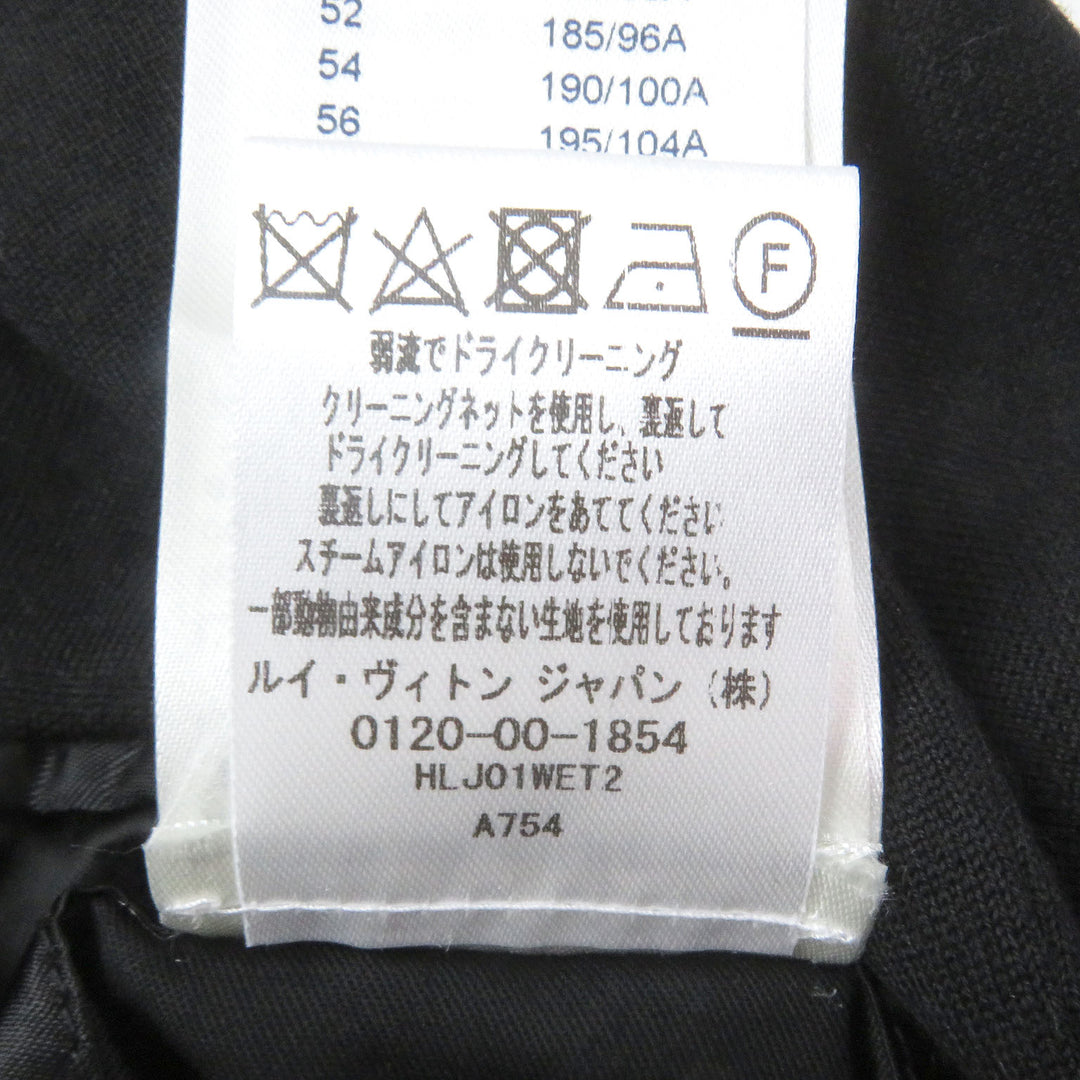 極美品□LOUIS VUITTON×NBA ルイヴィトン×NBA 21AW レザーパッチ シングル ジャージージャケット 黒 44 イタリア製 正規品 定価410300円
