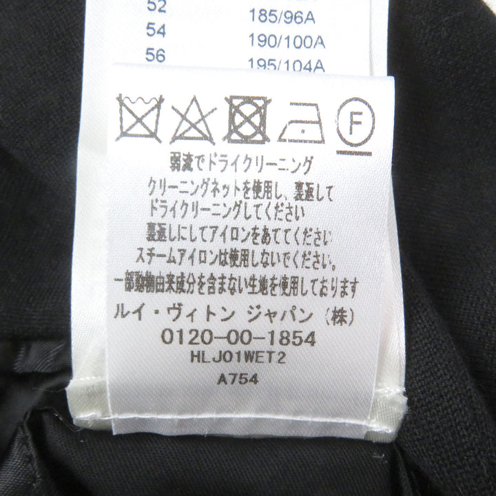 極美品□LOUIS VUITTON×NBA ルイヴィトン×NBA 21AW レザーパッチ シングル ジャージージャケット 黒 44 イタリア製 正規品 定価410300円