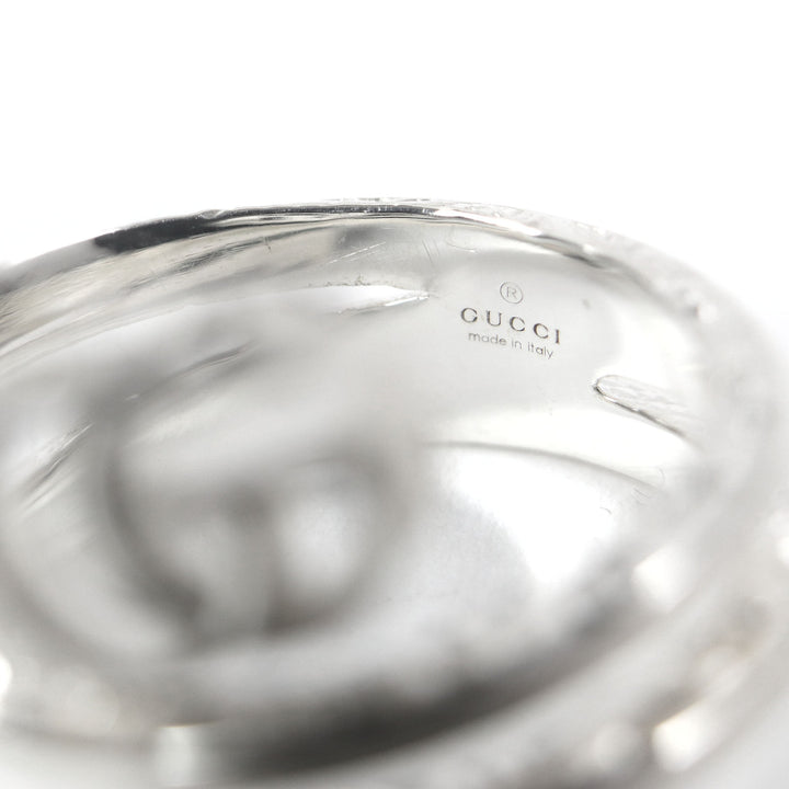 極美品□GUCCI グッチ 770719 ダブルG キーモチーフ アクセサリー リング・指輪 AG925 シルバー 18 イタリア製 重量8.36g メンズ