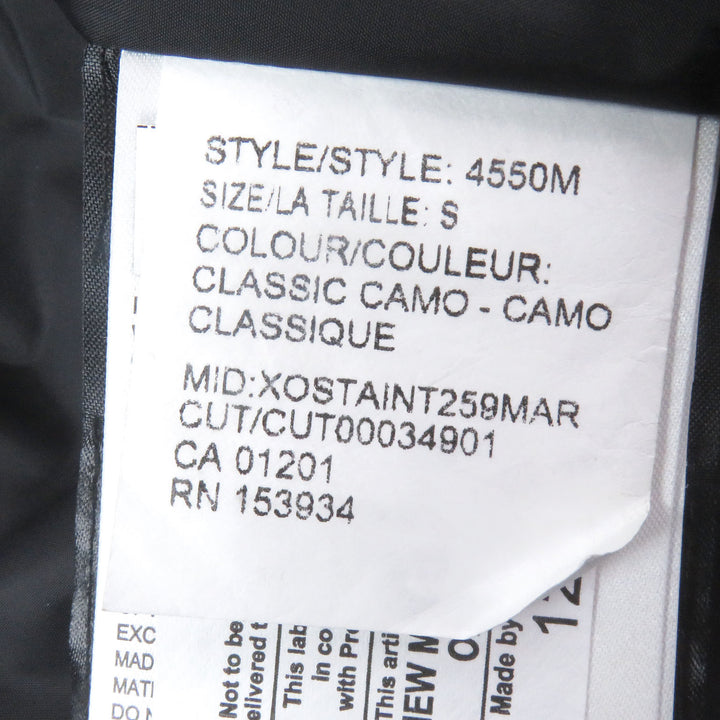 美品□CANADA GOOSE カナダグース 4550M MAITLAND PARKA カモフラ ロゴワッペン ダウンジャケット グリーン S カナダ製 正規品 メンズ
