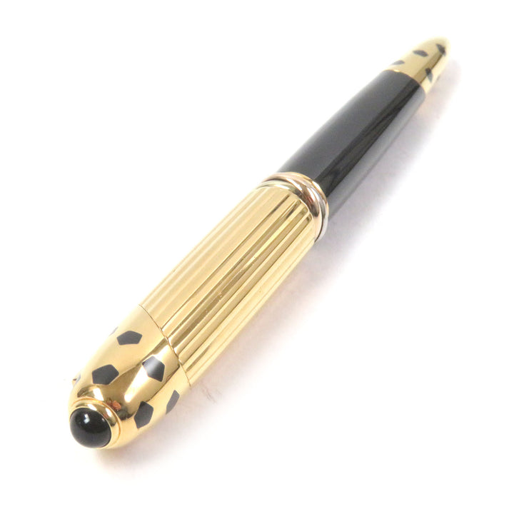 美品□Cartier カルティエ パンテール・ドゥ・カルティエ トリニティ ツイスト式 ボールペン ゴールド ブラック ケース付き フランス製