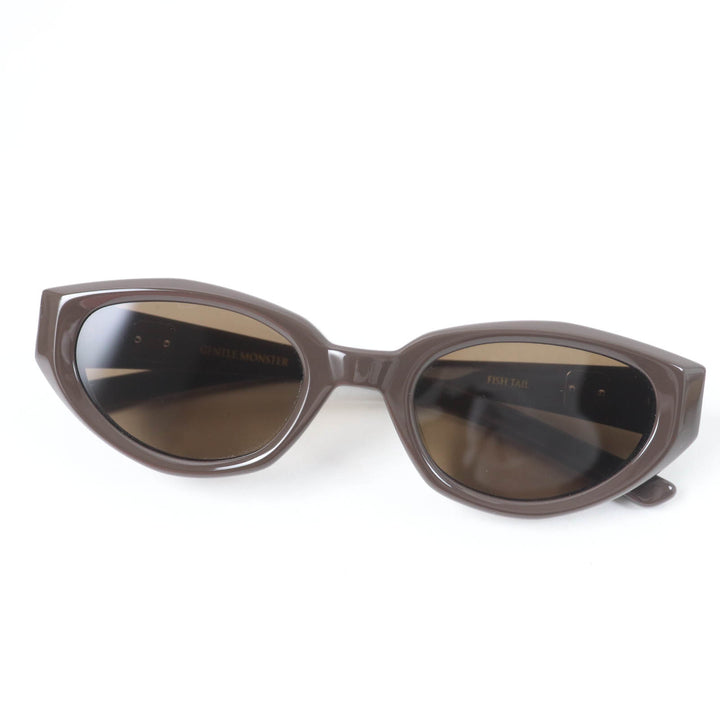 極美品☆GENTLE MONSTER ジェントルモンスター Jennie-Fish Tail BR3 ジェニーコラボ フィッシュテール サングラス ブラウン 53□22148