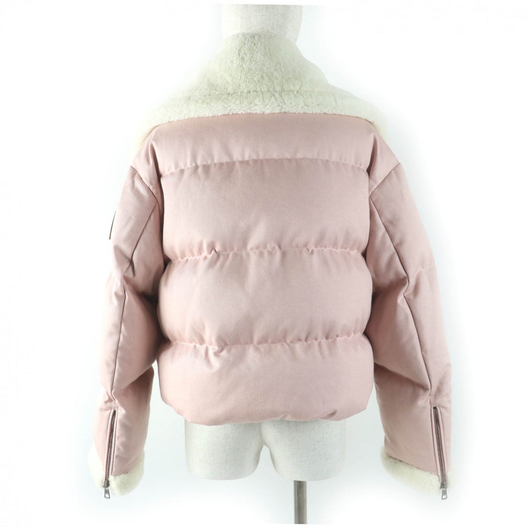極美品☆モンクレール ジーニアス 1 JWアンダーソン 22-23AW PENYGARDER ロゴレザーパッチ ムートン使い ダウンジャケット 1 正規品