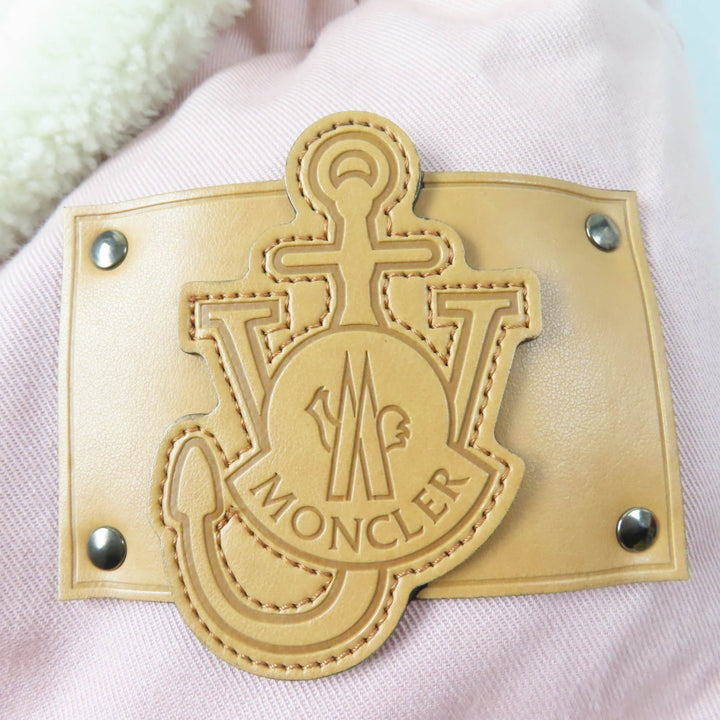 極美品☆モンクレール ジーニアス 1 JWアンダーソン 22-23AW PENYGARDER ロゴレザーパッチ ムートン使い ダウンジャケット 1 正規品