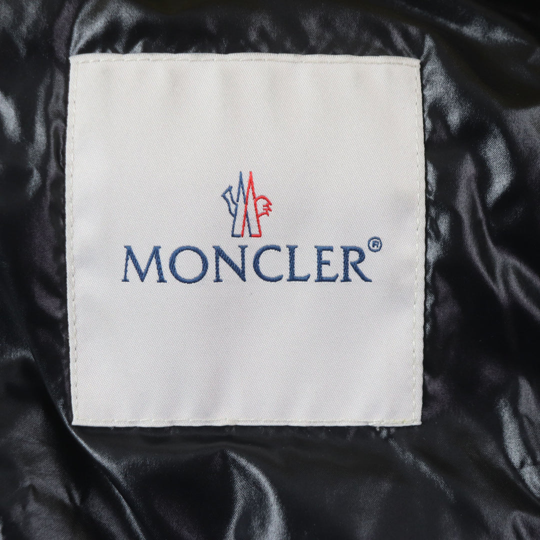 美品▼MONCLER モンクレール 21-22AW ASPIN アスピン フード・ワッペン付き ダブルジップ ダウンジャケット イエロー 2 正規品 メンズ