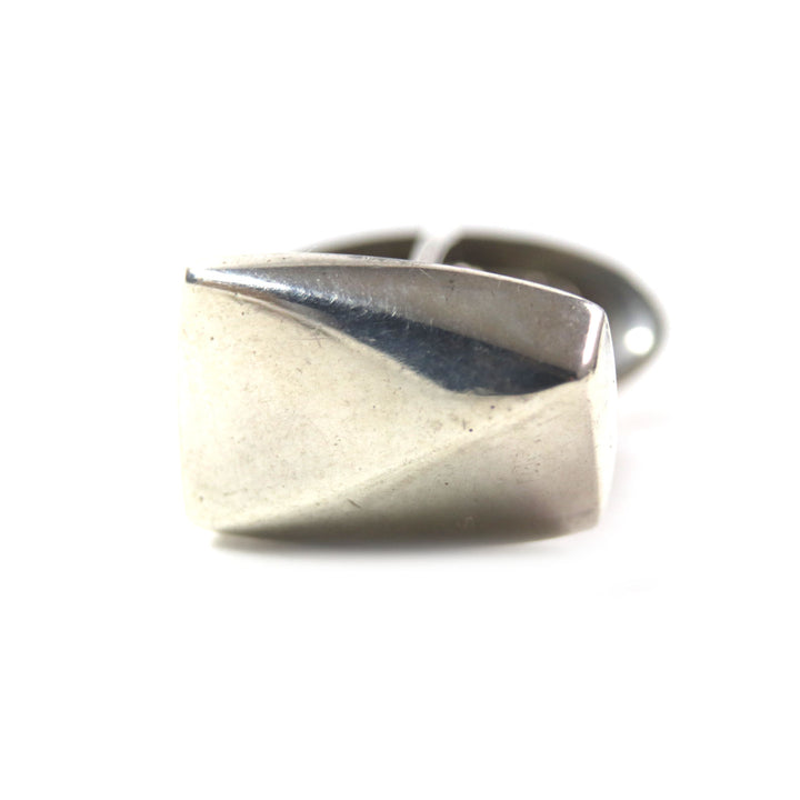 美品▼TIFFANY&amp;Co. ティファニー ロゴ刻印 マネークリップ カフスボタン カフリンクス 2点セット 925 シルバー 袋付 総重量31.48g メンズ