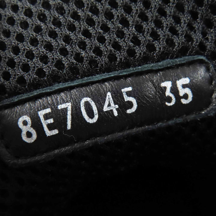 美品◎FENDI フェンディ 8E7045 ズッカ柄 FFロゴエンボス レースアップ レザー ハイカットスニーカー ブラック 35 イタリア製 レディース