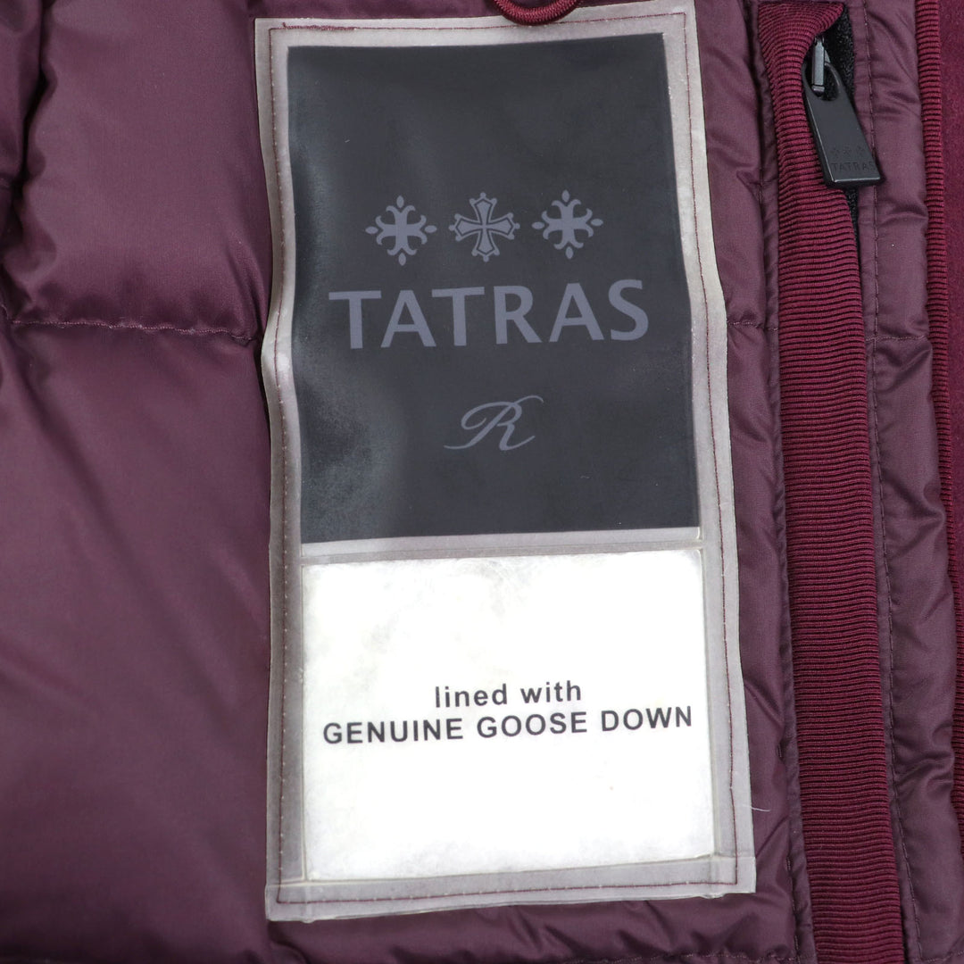 美品○TATRAS タトラス LTL18A4142 Rライン ロゴワッペン付き ナイロン切替 スタンドカラー ダウンコート 02 正規品 レディース