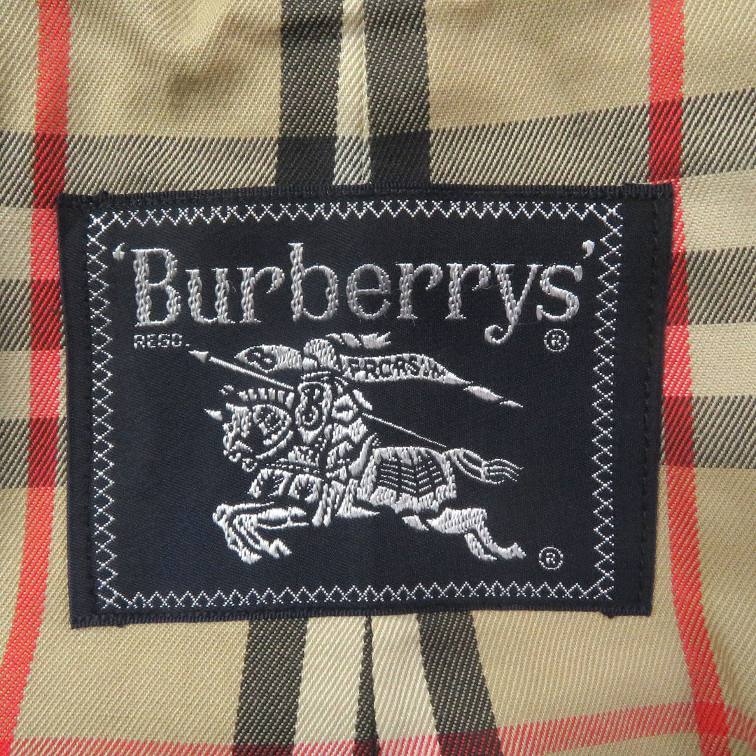 美品□Burberrys バーバリー ヴィンテージ 裏ノバチェック柄 ロング スプリングコート ステンカラーコート 玉虫色 92-170 メンズ