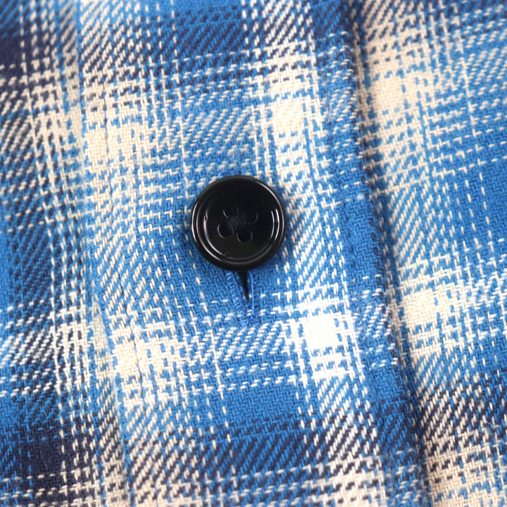 極美品▼セリーヌ 21SS 2C486354M Loose Shirt In Checked Cotton ルーズチェック コットン ロングスリーブ 長袖シャツ 41 正規品 メンズ
