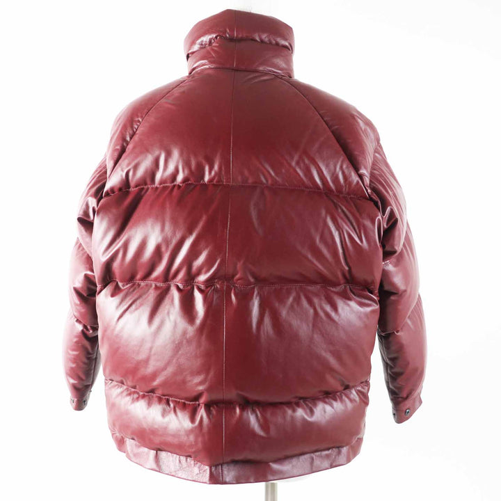 美品◎TAKESHI KOSAKA by Ys Pink Label タケシコウサカバイワイズピンクレーベル YR-Y42-730 ラムレザー ダウンジャケット ボルドー 1