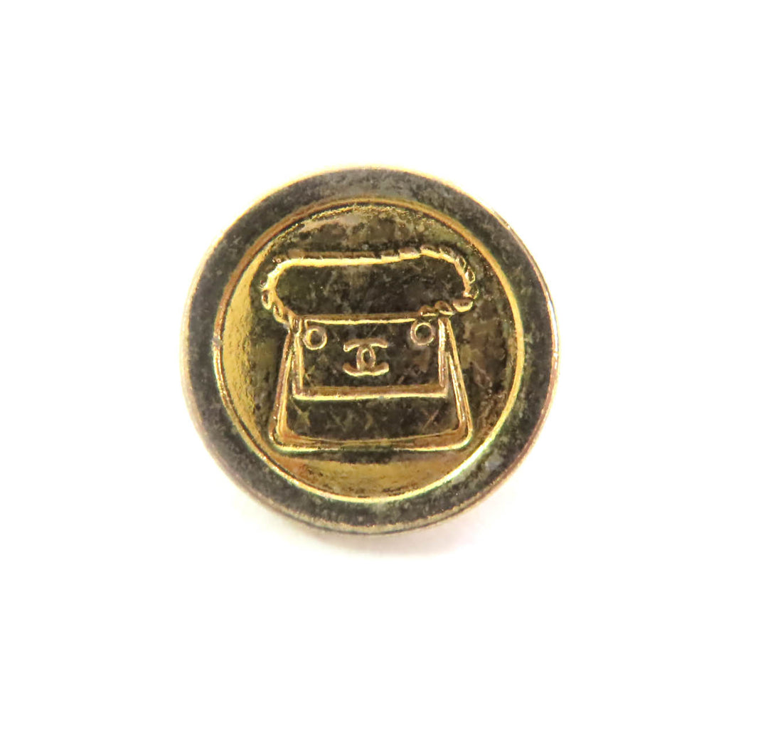 良品★CHANEL シャネル ヴィンテージ ココマーク マトラッセ 金ボタン 10個set 小物 ゴールド レディース