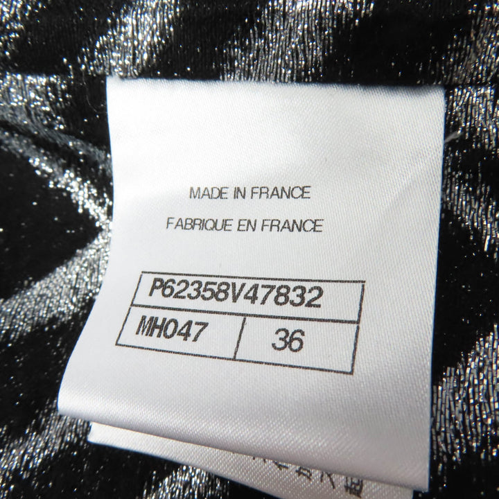 極美品☆CHANEL シャネル P62358V47832 ココマークボタン 千鳥格子柄 ツイード ジャケット ブラック ホワイト 36 仏製 正規品 レディース