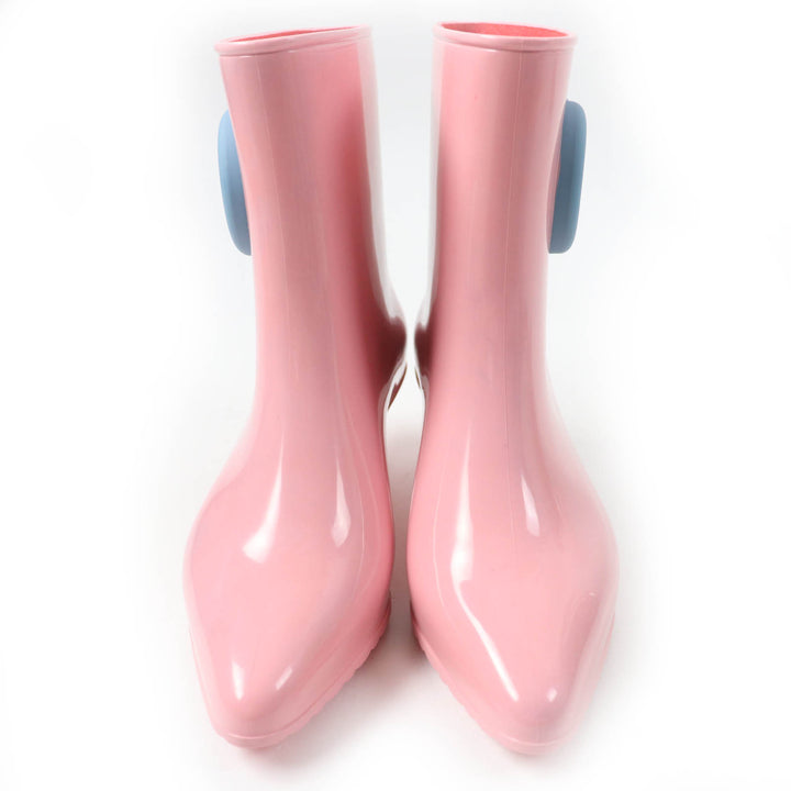 未使用品☆GUCCI グッチ 724458 インターロッキングG ラバー レインブーツ レインシューズ ピンク 36 保存袋付き イタリア製 レディース