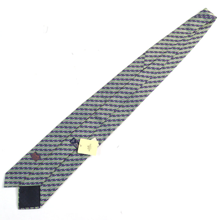未使用品○HERMES エルメス 659087T CRAVATE SOIE LOURDE クラヴァット シルク100% ホースシュープリント 馬蹄総柄 ネクタイ メンズ