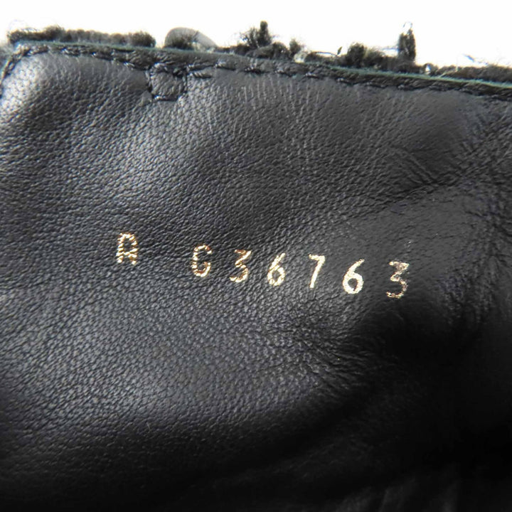 未使用品◎CHANEL シャネル G36763 ココマークターンロック スパンコール付き ツイード パテント ショートブーツ 黒 白 ゴールド金具 36