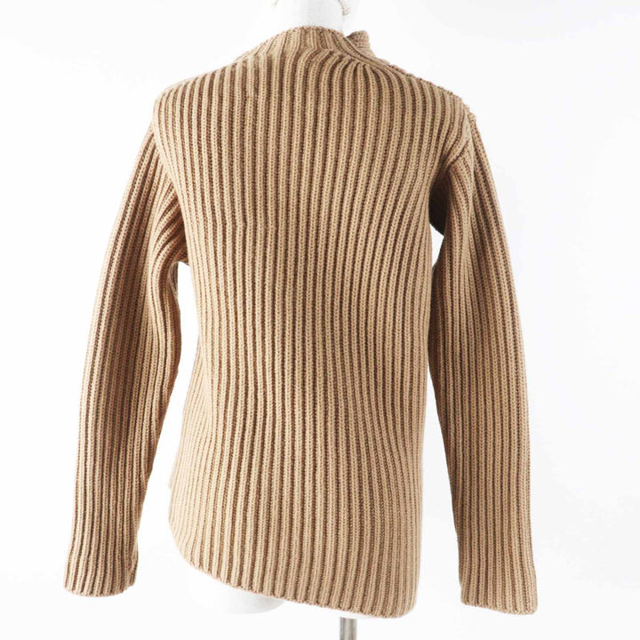 極美品◎JIL SANDER ジルサンダー 2020年製 JSPT751054 ウール カシミヤ アシンメトリー 長袖 ニット ブラウンベージュ 34 伊製 正規品