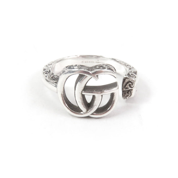 美品□GUCCI グッチ 627760 アラベスク キーモチーフ GGロゴ リング・指輪 SV925 シルバー 15 イタリア製 総重量5.73g メンズオススメ