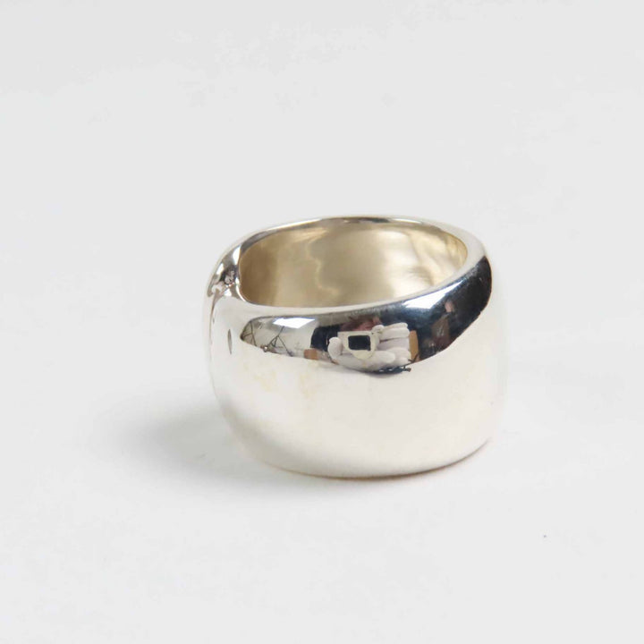 美品◎CHANEL シャネル ヴィンテージ ロゴ リング・指輪 SV925 シルバー 10号 重量18g レディース