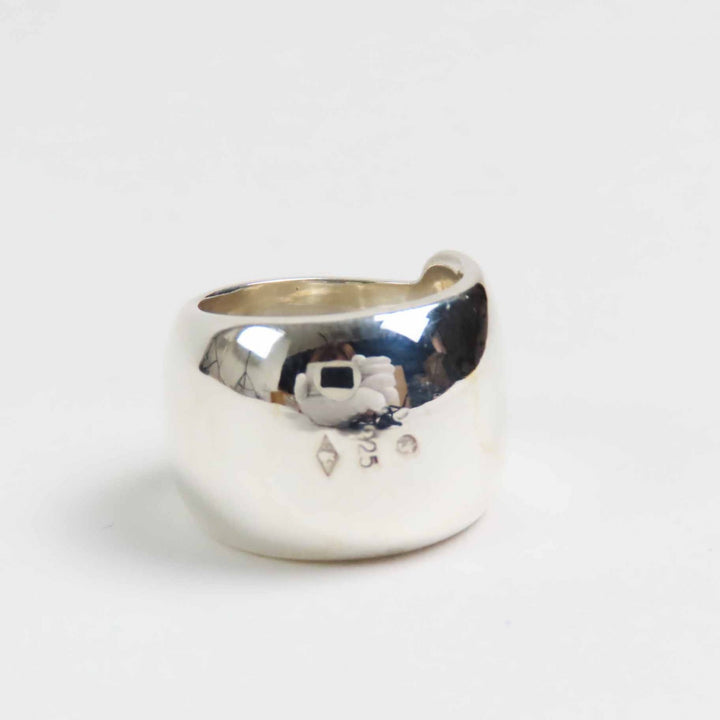 美品◎CHANEL シャネル ヴィンテージ ロゴ リング・指輪 SV925 シルバー 10号 重量18g レディース