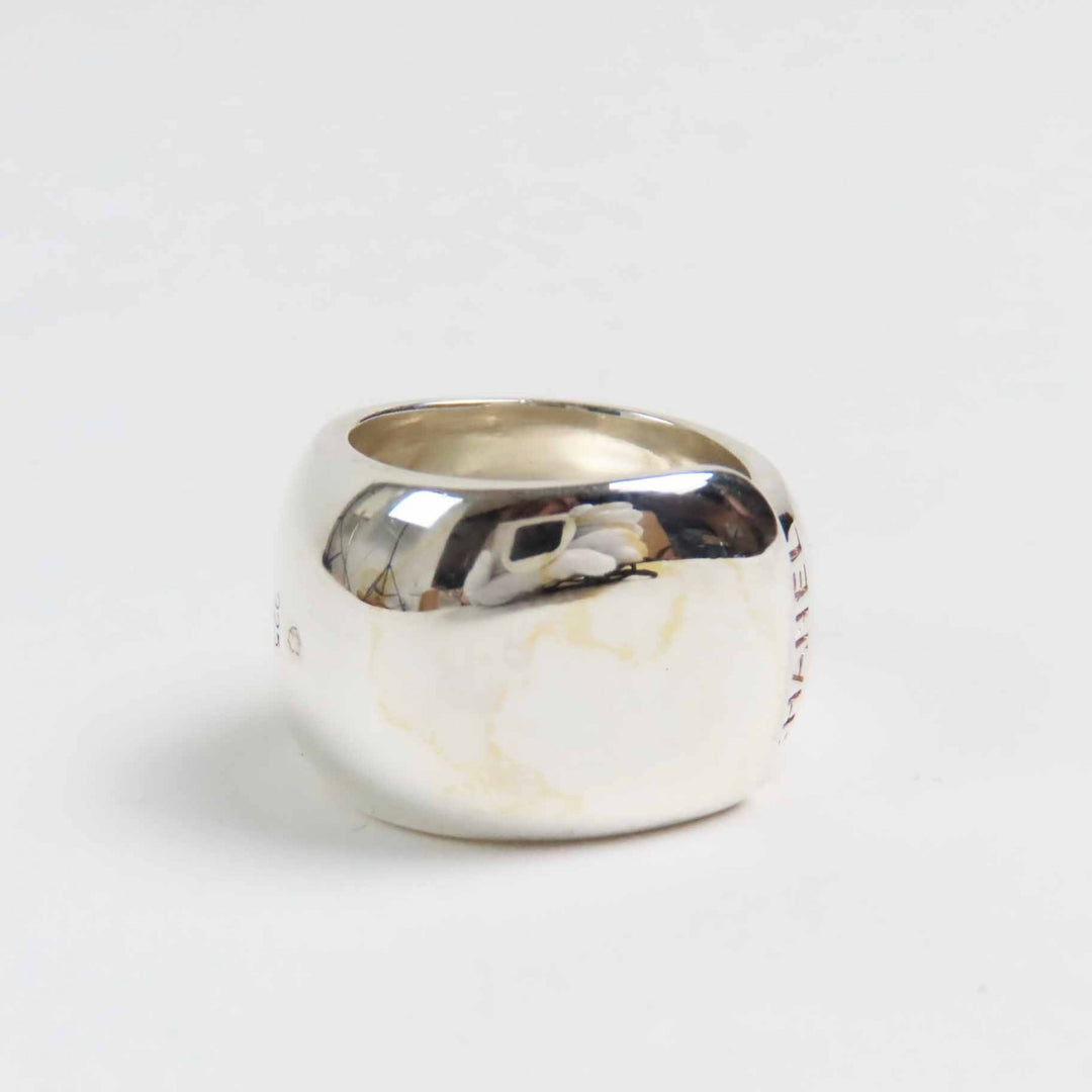美品◎CHANEL シャネル ヴィンテージ ロゴ リング・指輪 SV925 シルバー 10号 重量18g レディース