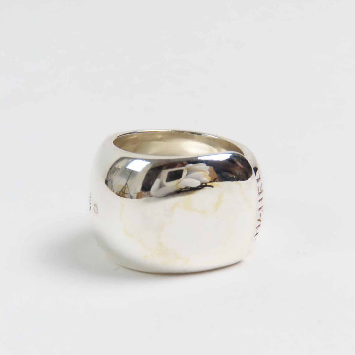 美品◎CHANEL シャネル ヴィンテージ ロゴ リング・指輪 SV925 シルバー 10号 重量18g レディース