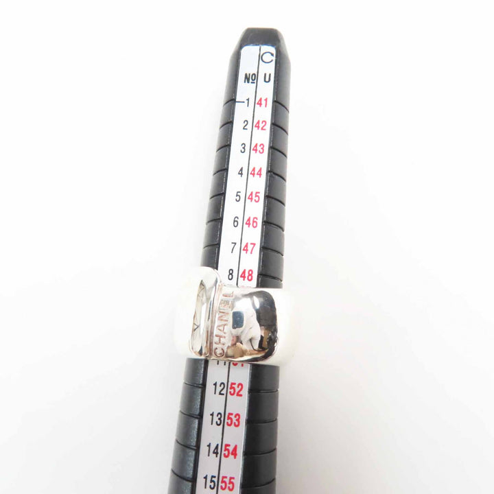美品◎CHANEL シャネル ヴィンテージ ロゴ リング・指輪 SV925 シルバー 10号 重量18g レディース