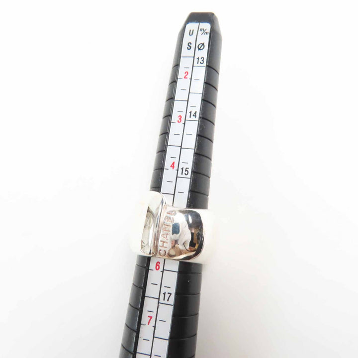 美品◎CHANEL シャネル ヴィンテージ ロゴ リング・指輪 SV925 シルバー 10号 重量18g レディース