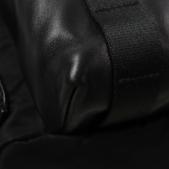 極美品▼トッズ XBMTRKG0300SPFB999 ファブリック＆レザー バックパック ミディアム ロゴ刻印入り ブラック 袋付き メンズ 定価262900円