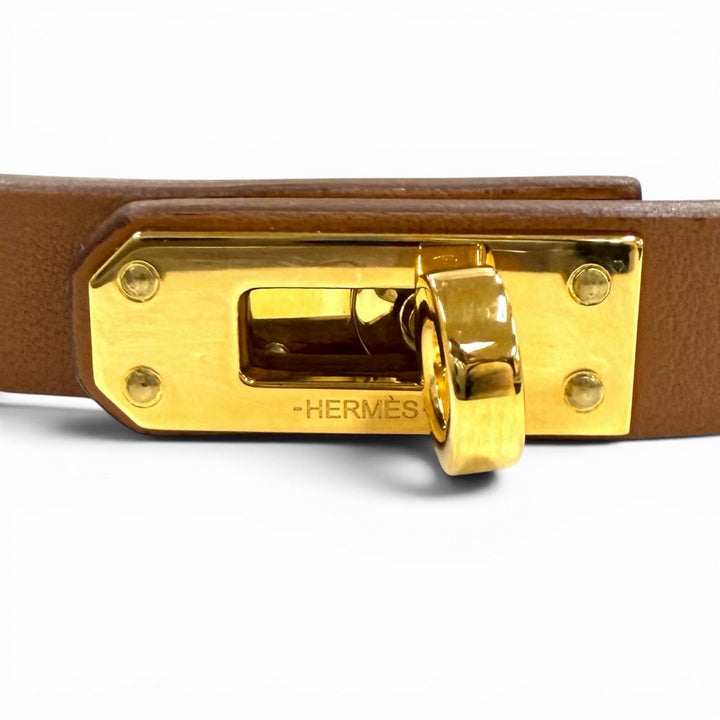 未使用品★HERMES エルメス チョーカー ミニ ケリー ゴールド ヴォースイフト ゴールド金具 現行品 W刻印 定価100100円 箱・保存袋付き