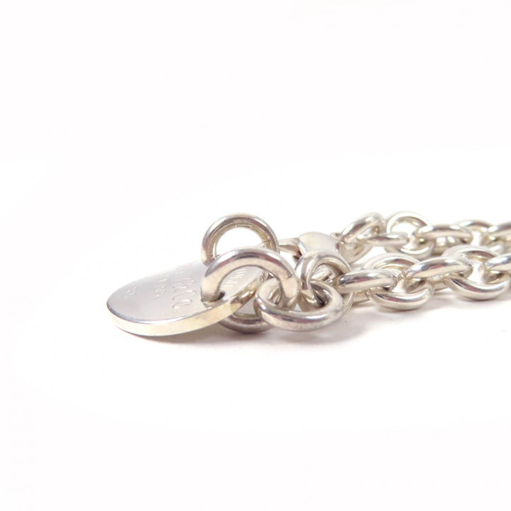 良品★TIFFANY&amp;Co. ティファニー オーバルタグ ネックレス チョーカー アクセサリー SV925 シルバー 重量50.6g レディース
