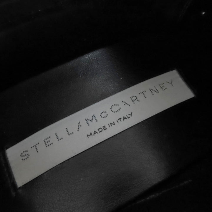 未使用品☆Stella McCartney ステラマッカートニー 810103 チェーンデティール チャンキーヒール レザー ローファー ブラック 38 伊製