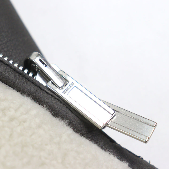 極美品○HERMES エルメス 053265HATC54 羊革 牛革 リバーシブル ダブルフェイス シアリング ムートンジャケット ブルゾン XL相当 正規品