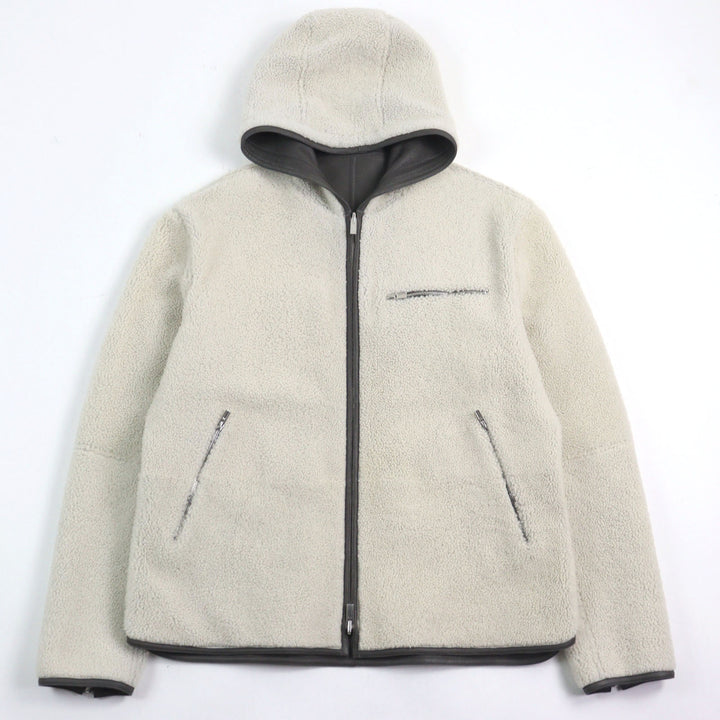 極美品○HERMES エルメス 053265HATC54 羊革 牛革 リバーシブル ダブルフェイス シアリング ムートンジャケット ブルゾン XL相当 正規品