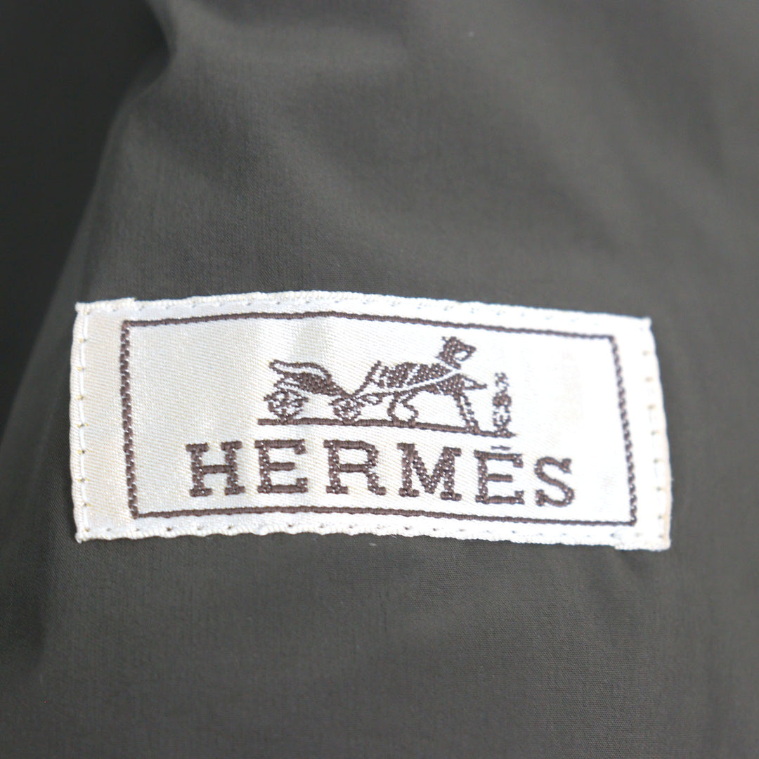 未使用品○HERMES エルメス 24AW H462120HB セリエボタン 撥水加工 ナイロン切替 フーデッド ウール ジャケット ブルゾン 48 仏製 正規品