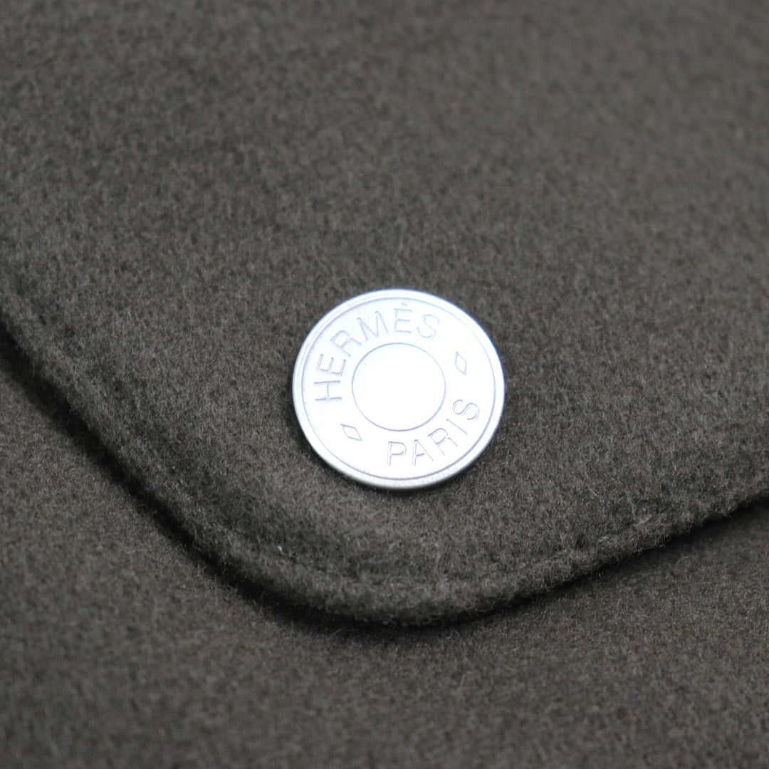 未使用品○HERMES エルメス 24AW H462120HB セリエボタン 撥水加工 ナイロン切替 フーデッド ウール ジャケット ブルゾン 48 仏製 正規品