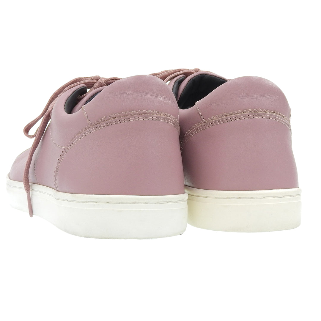 極美品▲DOLCE&amp;GABBANA ドルチェ＆ガッバーナ CS1326 レザー ローカットスニーカー シューズ ピンク 9 イタリア製 メンズ