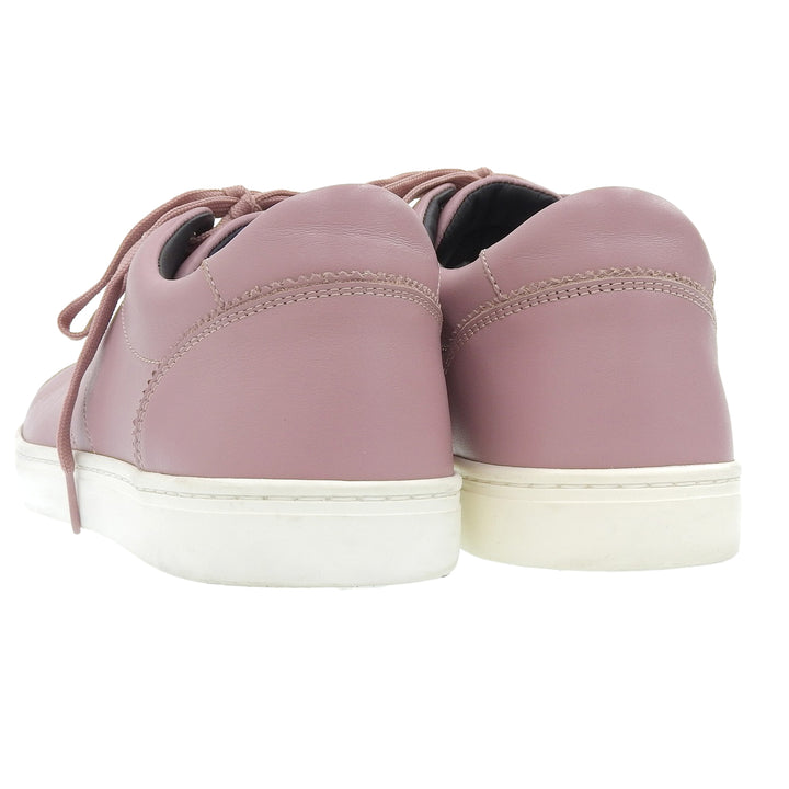 極美品▲DOLCE&amp;GABBANA ドルチェ＆ガッバーナ CS1326 レザー ローカットスニーカー シューズ ピンク 9 イタリア製 メンズ