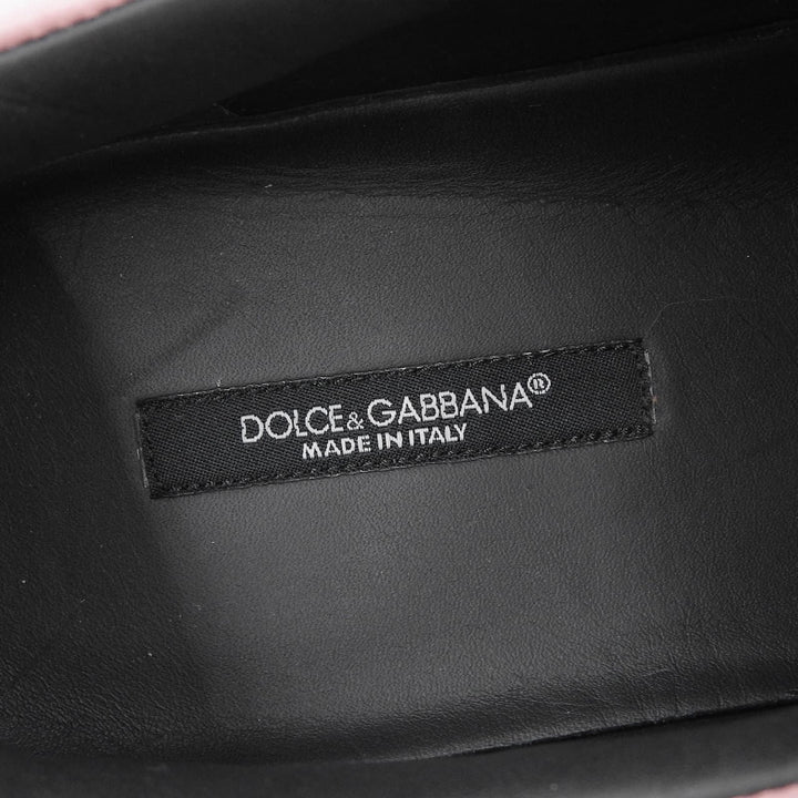 極美品▲DOLCE&amp;GABBANA ドルチェ＆ガッバーナ CS1326 レザー ローカットスニーカー シューズ ピンク 9 イタリア製 メンズ