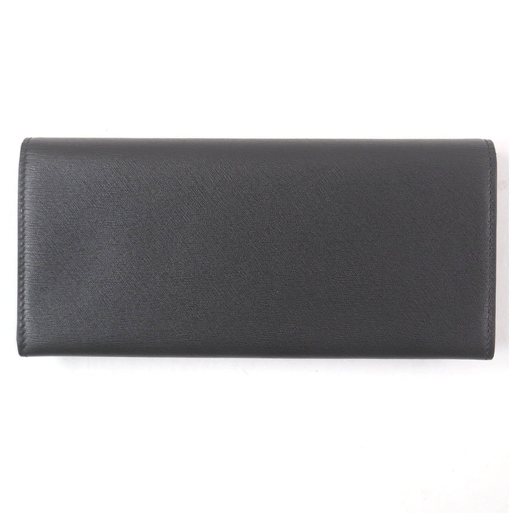 未使用品□Dunhill ダンヒル サイドカー ロゴプレート付き レザー ロングウォレット 長財布 ブラック 箱付き イタリア製 メンズオススメ