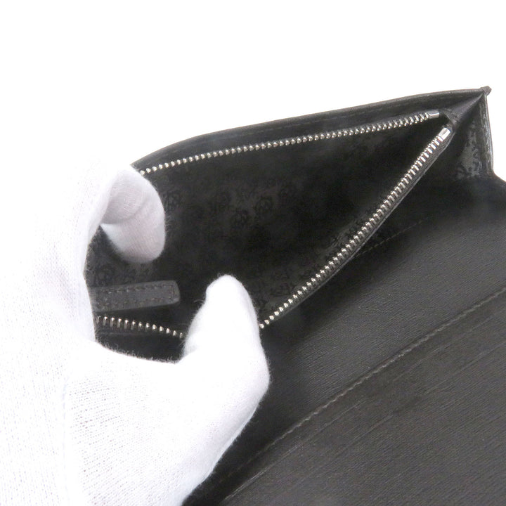 未使用品□Dunhill ダンヒル サイドカー ロゴプレート付き レザー ロングウォレット 長財布 ブラック 箱付き イタリア製 メンズオススメ