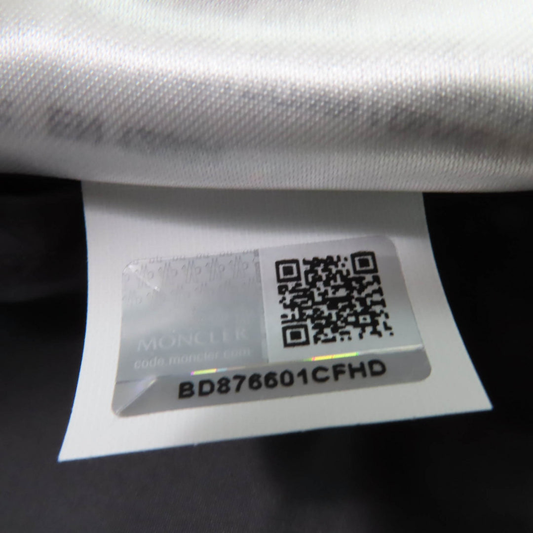 美品☆MONCLER モンクレール SOLOGNE ウール100％ ロゴタグ付 ZIP UP ダウンコート ダークグレー 2 正規品 レディース
