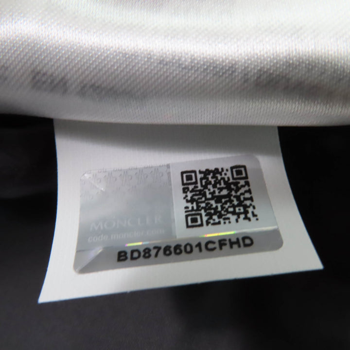 美品☆MONCLER モンクレール SOLOGNE ウール100％ ロゴタグ付 ZIP UP ダウンコート ダークグレー 2 正規品 レディース