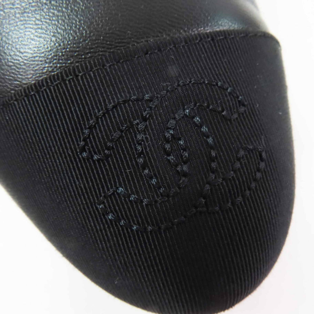 美品◎CHANEL シャネル G40154 マトラッセヒール ココマークステッチ レザー パンプス ブラック 36 箱・保存袋付 イタリア製 レディース