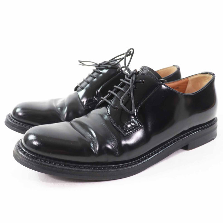 美品◎CHURCHS チャーチ SHANNON シャノン ポリッシュド バインダー ダービーシューズ／レザー レザーシューズブラック 35 箱・保存袋付