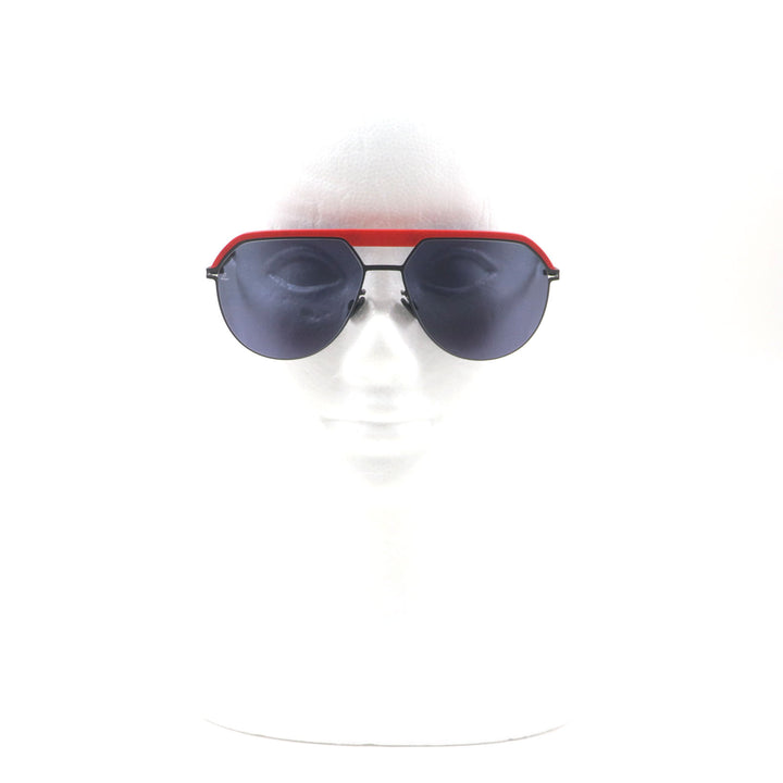 極美品▼マイキータ ライカ ML02 ハンドメイド 現行品 PATENTED サングラス ブラック レッド 57□15 135 箱付き ドイツ製 定価127600円