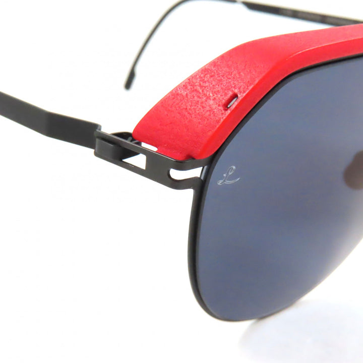 極美品▼マイキータ ライカ ML02 ハンドメイド 現行品 PATENTED サングラス ブラック レッド 57□15 135 箱付き ドイツ製 定価127600円