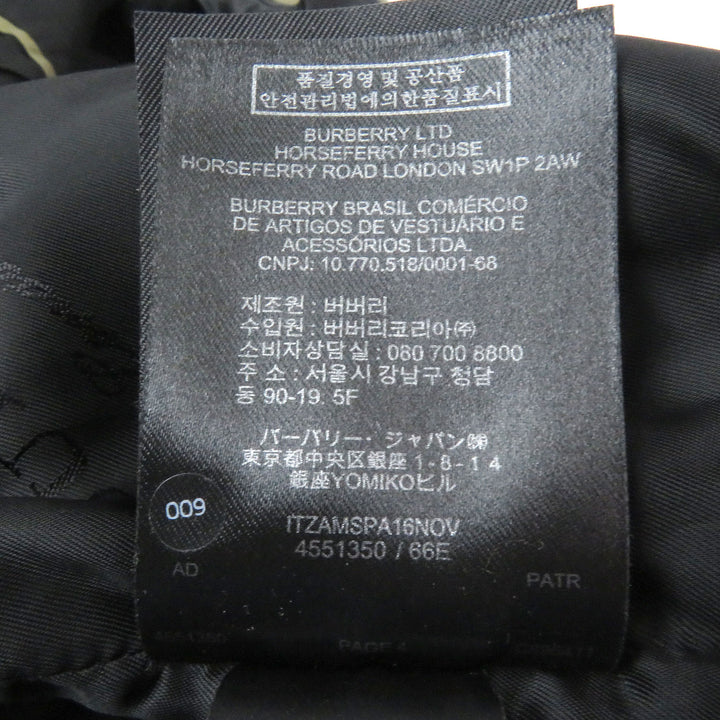 極美品□BURBERRY バーバリー 4551350 コットン100% ロゴボタン トレンチコート カーキ 44 ガーメント付き イタリア製 正規品 メンズ