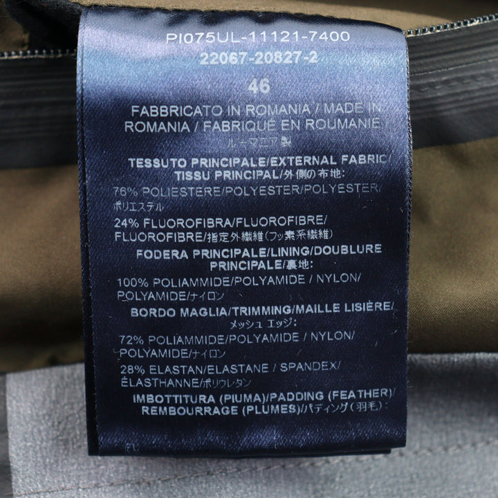 良品○Herno ヘルノ PI075UL Laminar ラミナー GORE-TEX ゴアテックス M-65 ロゴタグ スタンドカラー ダウンジャケット 46 正規品 メンズ